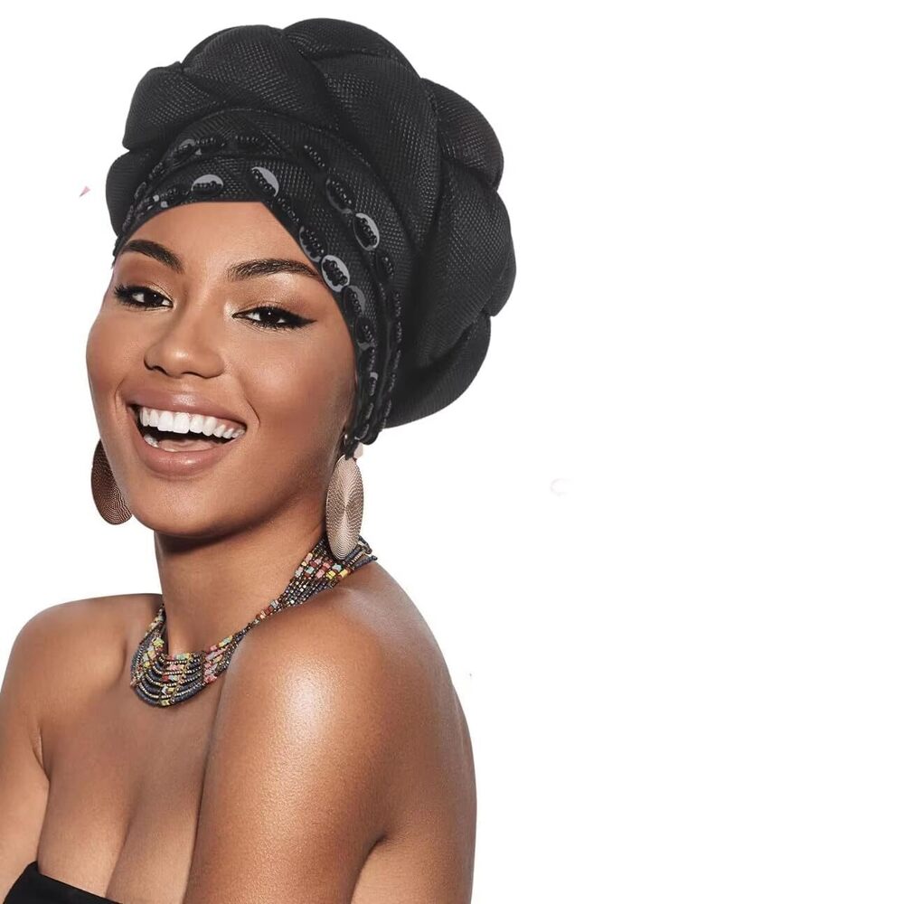9630 Big Braid Head Wraps Bonnet Nigeria Already Made African Headtie